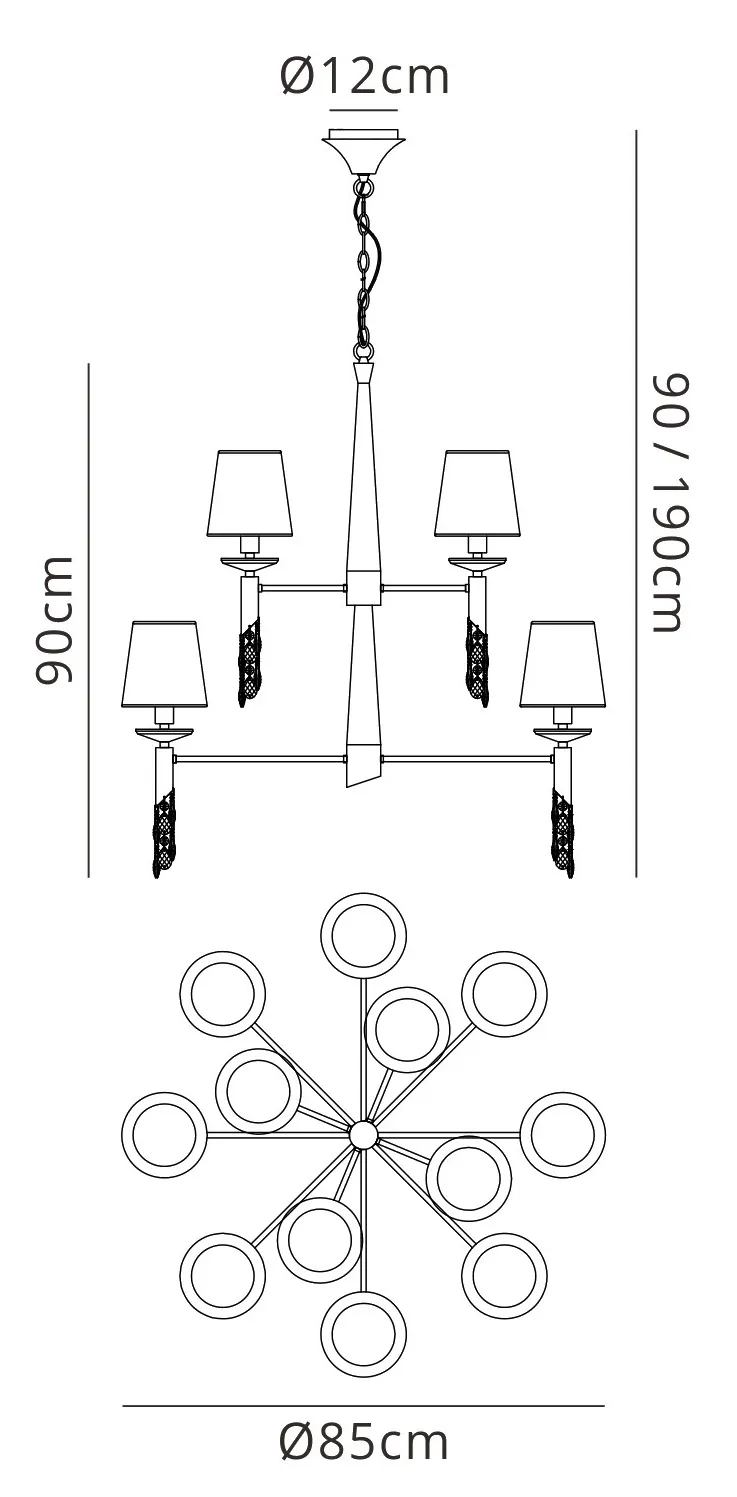 Tiffany AB Crystal Ceiling Lights Mantra Tiered Crystal Fittings